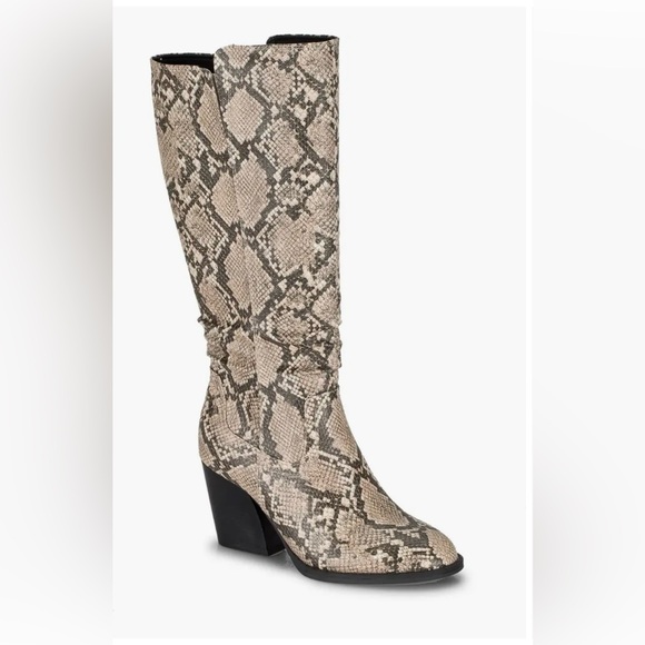 BareTraps Shoes - BareTraps Lilly Tall Snakeskin Embossed Boots